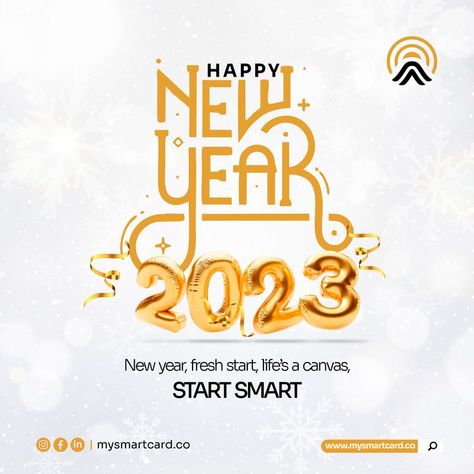 Happy new year flyer for Smart business cards New Year Flyer Design, New Year Flyer, Concert Lights, Happy New Year Design, Flyer Design Layout, Happy New Year 2023, Church Poster Design, Graphic Design Flyer, Happy Children's Day