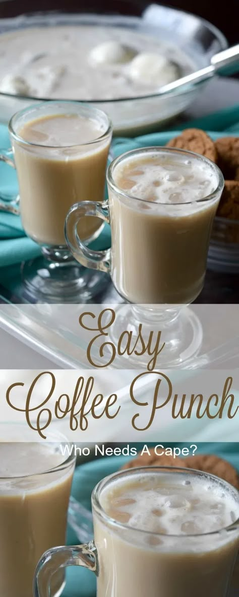 With coffee, creamer and ice cream this Easy Coffee Punch is just like a decadent iced coffee drink! Serve at your next party, your guests will love it. Fall Eats, Coffee Punch, How To Make Ice Coffee, Iced Coffee Drinks, Punch Recipe, Coffee Instagram, Amazing Desserts, Party Punch, Easy Coffee