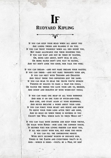 If Rudyard Kipling Wallpaper, Rudyard Kipling Quotes, If By Rudyard Kipling, If Poem, Jm Storm, Jm Storm Quotes, Storm Quotes, Packaging Prints, Meaningful Poems