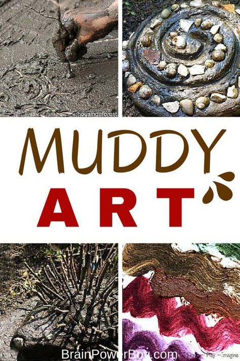 Mud and art? You bet! Try a these incredible muddy art projects for a wonderfully different art experience. Plus see the best mud activities ever. Mud Activities, Mud Art, Forest School Activities, Preschool Art Projects, Nature School, Different Art, Activities For Boys, Outdoor Education, Outdoor Classroom