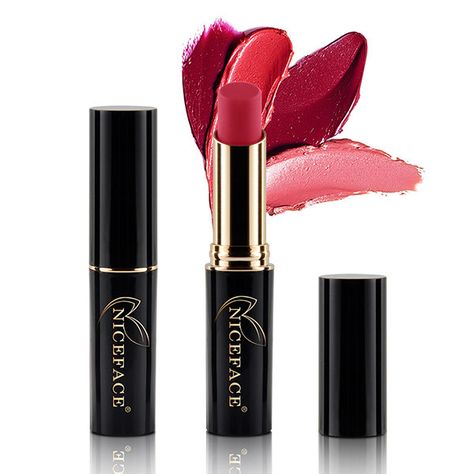 NICEFACE Shimmer Metallic Matte Velvet Lip Stick Makeup Long Lasting Waterproof Moisturizer Online - NewChic Stick Makeup, Metallic Lips, Waterproof Lipstick, Stick Notes, Lips Makeup, Nude Lipstick, Long Lasting Lipstick, Matte Metallic, Makeup Set