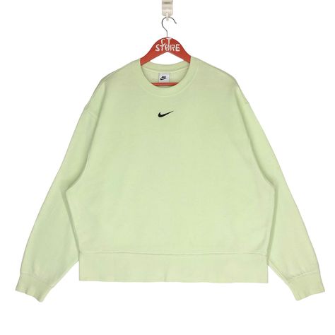 Vintage Nike Centre Logo Crewneck Sweatshirts Size XL, Nike Mint Green, Nike Swoosh, Nike Logo, Nike Sweaters, Nike Centre Swoosh by CTStoreShop on Etsy Sweaters Nike, Nike Jumper, Nike Crewneck, Nike Sweaters, Nike Sweater, Nike Sweatshirts, Nike Swoosh, Used Clothing, Vintage Nike