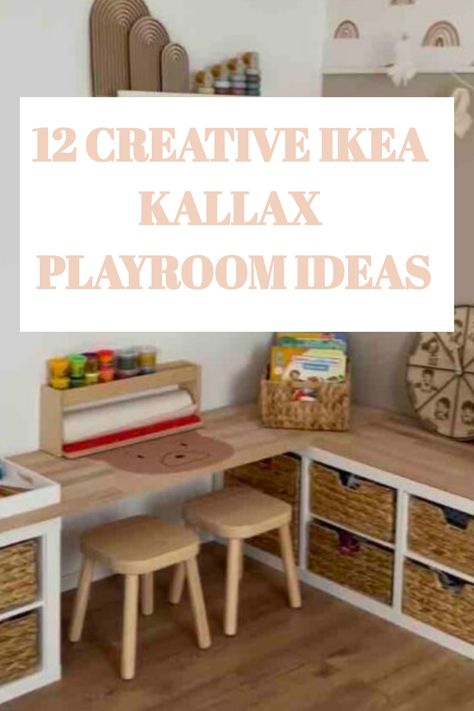 Discover creative ways to elevate your children's room with these amazing Ikea Kallax hacks. Explore 12 inspirational ideas that will completely transform the look and feel of your kids' space. From storage solutions to playful displays, these hacks are a must-see for anyone looking to add style and functionality to their child's room using budget-friendly Ikea furniture. Don't miss out on these innovative and practical design tips! Toy Room Ideas Small Space, Children Room Ikea, Playroom Nook Ideas, Kid Room Storage Ideas, Playroom Ikea Hacks, Kallax Hack Playroom, Corner Toy Storage Ideas, Trofast Playroom Hack, Playroom Ikea Storage