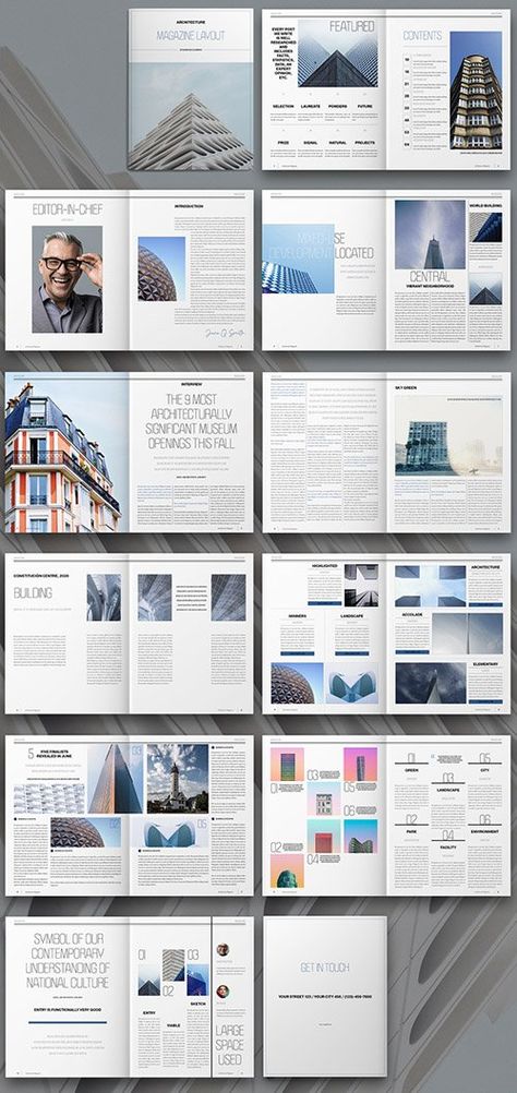 Architecture Magazine Layout - Magazine Templates - Free PSD Templates Architecture Report Layout, Magazine Layout Design Architecture, Architecture Booklet Layout, Architectural Magazine Layout, Architecture Magazine Design, Architecture Book Layout, Exercise Book Design, Book Layout Design Inspiration, Architecture Magazine Cover