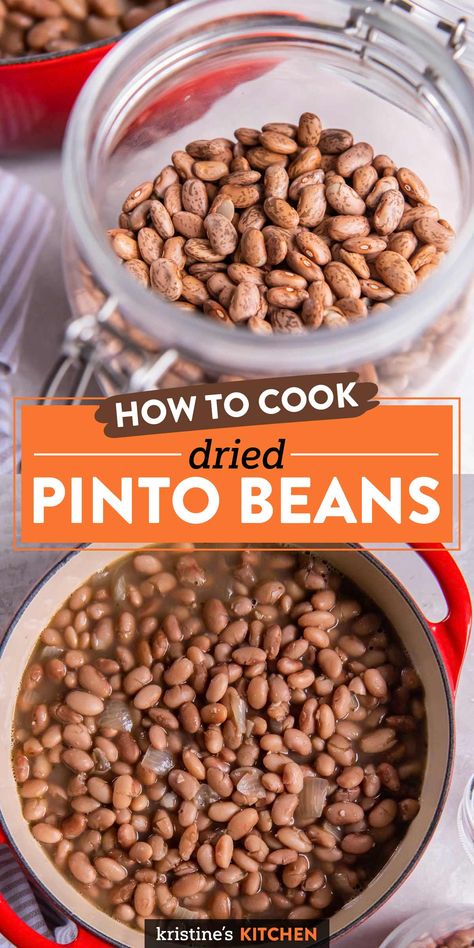 Southern Pinto Beans Recipe, Pinto Beans And Rice, Beans Recipe Crockpot, Pinto Beans Recipe, Dry Beans Recipe, Pinto Bean Soup, Beans In Crockpot, Pinto Bean Recipes, Homemade Beans