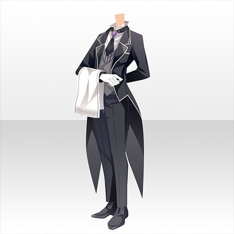 Comicon Outfit, Butler Outfit, Chibi Hair, Drawing Anime Clothes, Dress Drawing, Futuristic Fashion, Cartoon Outfits, Anime Costumes, Drawing Clothes