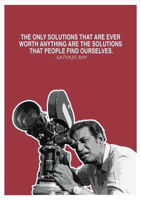 Satyajit Ray, Retro Poster, Filmmaking, Pins, Quick Saves