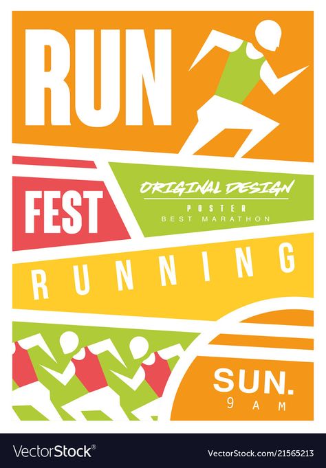 Fest Poster Design, Fest Poster, Marathon Posters, Sports Quotes Basketball, Illustration Web Design, Running Posters, Icon Design Inspiration, Colorful Poster, Sport Poster Design