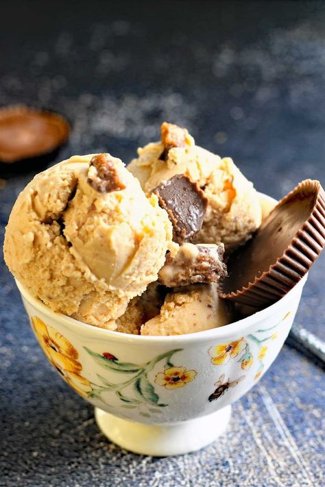 Homemade Peanut Butter Ice Cream Peanut Butter Ice Cream Recipe, Caramel Ice Cream Recipe, Gelato Maker, Cuisinart Ice Cream Maker, Cuisinart Ice Cream, Butter Ice Cream, Ice Cream Maker Recipes, Peanut Butter Ice Cream, Creamy Recipes