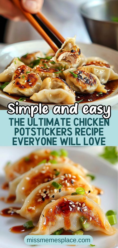 Chicken Potstickers Recipe, Chicken Potstickers, Potstickers Recipe, Chicken Fresh, Homemade Dumplings, Best Chicken, Ground Chicken, Family Dinners, Cooking Techniques