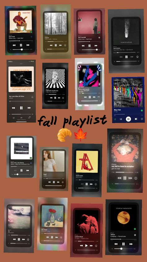 fall playlist 🥐🍁 Spotify Fall Playlist Covers, Fall Spotify Playlist Cover, Fall Playlist Names, Fall Playlist Cover, Monthly Playlist, Autumn Playlist, Fall Playlist, Tv Ideas, Playlist Ideas