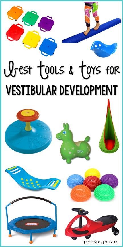 The best sensory tools and toys to support vestibular development. The vestibular system is all about balance and movement, or spatial awareness. Designed to help your kids with balance skills, these tools are perfect for use in Preschool and Kindergarten classrooms. Sensory Processing Activities, Vestibular Activities, Sensory Classroom, Classroom Preschool, Pre K Pages, Vestibular System, Teacher Vibes, Sensory Input, Sensory Therapy