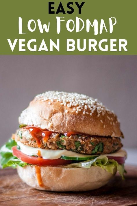 This low FODMAP veggie burger is vegan, loaded with nutritious ingredients and easy to digest. Plus flavorful with meaty texture and consistency. Low Fodmap Vegan Recipes, Vegan Low Fodmap Recipes, Vegan Fodmap, Low Fodmap Vegan, Fodmap Dinner, Easy Low Fodmap, Fodmap Vegan, Vegan Board, Fod Map