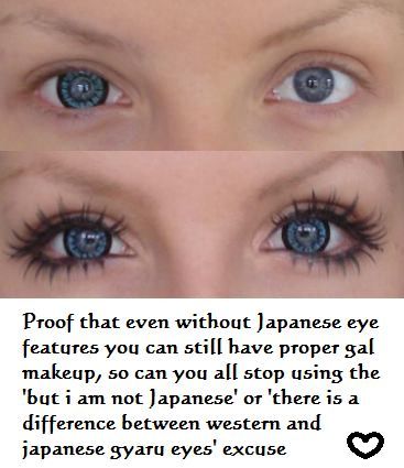 Gyaru Makeup Hooded Eyes, Gyaru Makeup Tutorial Eyes, Easy Gyaru Makeup, Gyaru Makeup Tut, Ganguro Makeup, Gyaru Make Up, Rokku Gyaru Makeup, Gyaru Eyes, Gyaru Makeup Tutorial