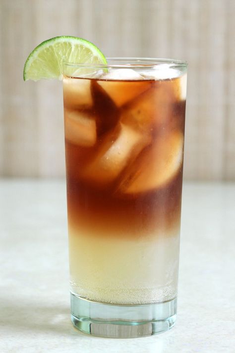 Dark 'n' Stormy cocktail recipe with Gosling's Black Seal Rum and ginger beer Dark N Stormy Cocktail, Light Drinks, Dark And Stormy, Strawberry Wine, Tasty Drinks, Tiki Cocktails, Dark N Stormy, Rum Cocktails, Rum Drinks