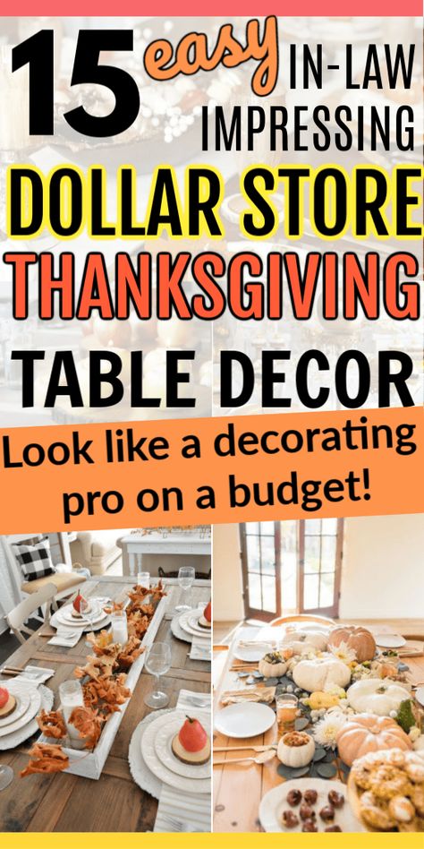 Thanksgiving Diy Table Settings, Diy Simple Table Centerpieces, Thanksgiving Table Decor Dollar Tree, Dollar Store Thanksgiving Centerpieces, Last Minute Thanksgiving Table Decor, Thanksgiving Table Settings Inexpensive, Thanks Giving Table Decorations Diy, Easy Cheap Thanksgiving Table Decor, Dollar Store Thanksgiving Table Decor