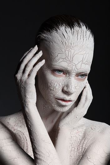 "Diana" by Adrian Zaharia #fstoppers #Beauty #Portrait #Cracks #Earth #BlueEyes Photography Artistique, I Initial, Photography Elements, Paint Photography, Body Photography, Photographie Portrait Inspiration, Beauty Shoot, Beauty Portrait, White Face