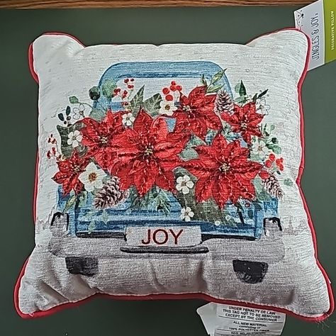 Jingles & Joy Christmas Holiday Decorative Pillow NWT Loop Pillow, Round Throw Pillows, Joy Christmas, Embroidered Pillow Covers, Geometric Throw Pillows, Embroidered Throw Pillows, Faux Fur Throw Pillow, Halloween Pillows, Fur Throw Pillows