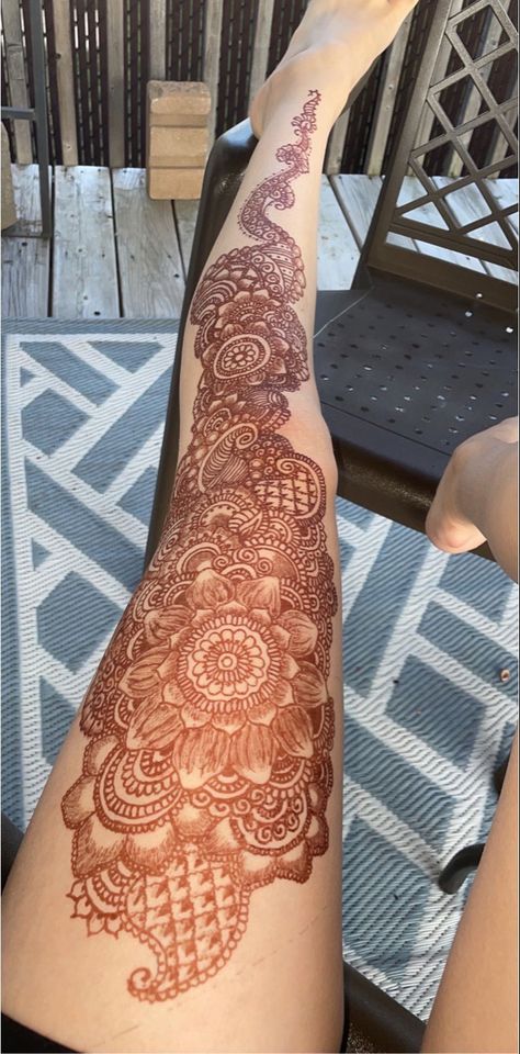 Big Henna Designs Leg, Full Leg Henna Designs, Full Leg Henna, Big Henna Designs, Leg Henna, Pen Tattoo, Gcse Art, Henna Art, Henna Design