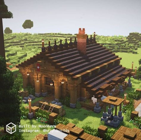 Minecraft Jousting Arena, Minecraft Barn, Minecraft Storage, Minecraft Medieval House, Case Minecraft, Rumah Minecraft Sederhana, Minecraft Mansion, Minecraft Structures, Minecraft House Plans