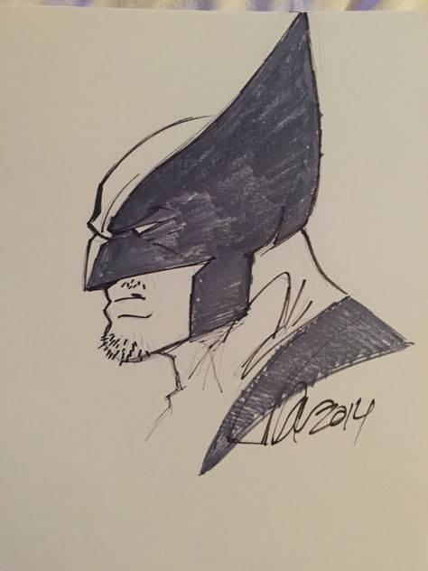 Wolverine sharpie sketch Wolverine Drawing Easy, Wolverine Drawing Sketches, Wolverine Doodle, Wolverine Drawing, Wolverine Sketch, Wolverine Artwork, Soldier Drawing, Marvel Art Drawings, Jim Lee Art