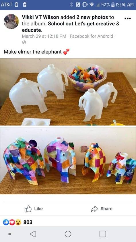 Elmer The Elephant, Paper Elephant, Elmer The Elephants, Preschool Art Projects, Elephant Crafts, Art Activities For Toddlers, Eyfs Activities, Nursery Activities, Elephant Theme