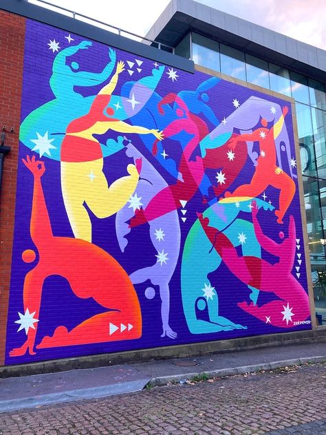 Murals Wall Art, Skatepark Design, Bristol Uk, Murals Street Art, Mural Design, Dance Art, Mural Wall Art, Hand Painted Signs, Art Collage Wall