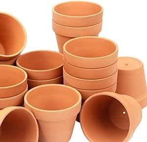 [26 Pack] 4" Planter Nursery Pots Clay Pots Terracotta Pot Clay Ceramic Pottery Planter Cactus Flower Pots Succulent Nursery Pots Garden Terra Cotta Pots with Drainage Hole (4") Cheap Planters, Pots Clay, Succulent Nursery, Small Terracotta Pots, Cactus Plant Pots, Terra Cotta Clay Pots, Terra Cotta Pots, Pots Garden, Pottery Pots