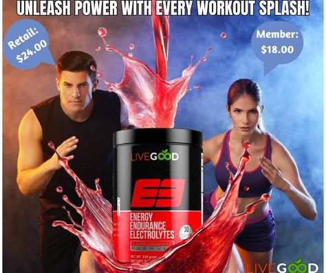 E3’s proprietary formula is PACKED with Electrolytes for hydration and cellular health, Essential Amino Acids including BCAA’s to improve muscle mass, Beta Alanine to enhance muscle performance and decrease burn-out, Beta Power to improve strength and power, Alpha-GPC to boost stamina and muscle strength, Beta-Prime for physical and mental stress support, and Huperzine-A to increase energy and alertness! energy, your endurance, AND your recovery. Fuel your body with the product that will chan... Boost Stamina, Essential Amino Acids, Plant Based Protein Powder, Beta Alanine, Muscle Protein, First Thing In The Morning, Increase Energy, Workout Playlist, Mood Enhancers