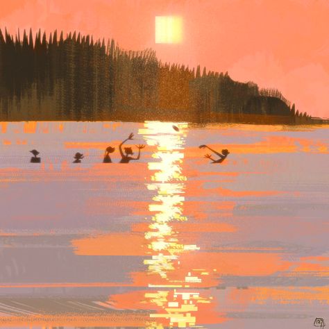 (1) 主页 / X Time Of The Day, Interactive Art, Digital Painting Tutorials, Color Studies, Landscape Illustration, Digital Art Illustration, Visual Development, Children Illustration, Traditional Art