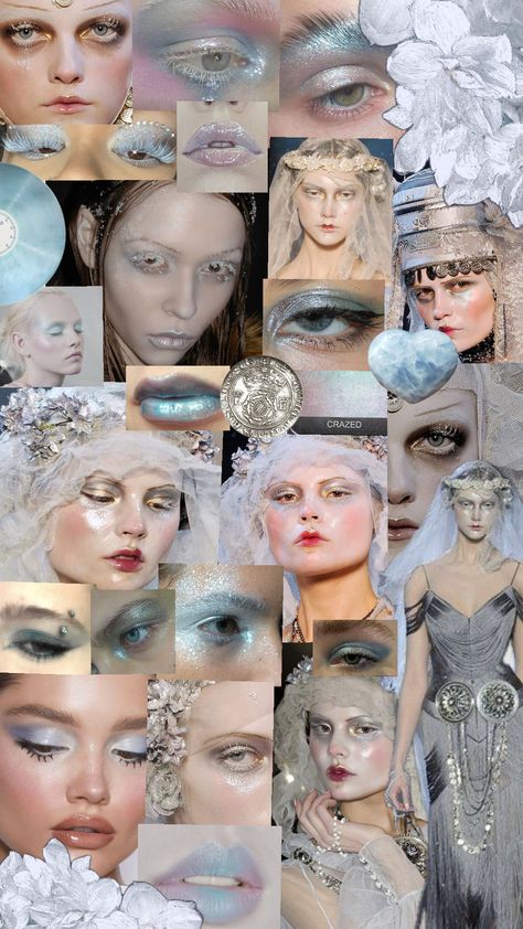 #johngalliano #ukrainianbride #winter #snow #blueaesthetic #couture #winterbride #frozen #bluemakeup #blue Snow Makeup, Frozen Makeup, Winter Bride, Snow Angels, Blue Makeup, John Galliano, Blue Aesthetic, Winter Snow, Monster High