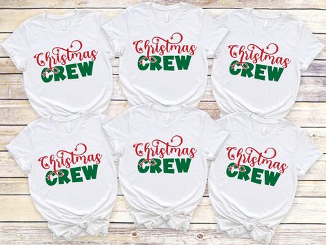 Christmas Crew Shirts, Christmas Shirts Family, Family Matching Christmas, Holiday Graphics, Family Christmas Party, Matching Christmas Shirts, Womens Christmas, Christmas Custom, Squad Shirt