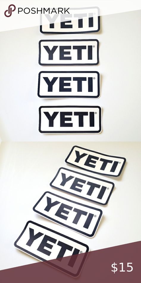 Yeti Stickers Bundle of 4 Yeti Stickers, Bundles, Closet, Clothes Design