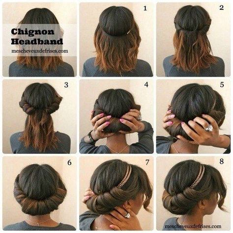 Here’s a no-heat hairstyle that will last for two days. Tuck locks under a headband. Let them out the next day for natural waves. | 16 Brilliant Summer Hair Hacks You Never Knew You Needed No Heat Hairstyles, Penteado Cabelo Curto, Summer Hair, Natural Hair Care, Hair Dos, Bridesmaid Hair, Diy Hairstyles, Summer Hairstyles, Hair Hacks