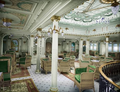 Bg Reference, Cruise Ships Interior, Vintage Mall, Palm Court, Luxury Cruise Ship, Holland America Line, Castle Aesthetic, Ocean Liner, Cruise Liner