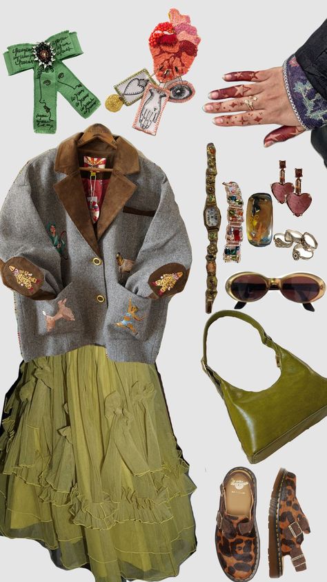 #maximalism #maximalist #hijabi #outfit #ideas #coffeeaesthetic #ootd #ootdinspo #outfitideas #hijabifriendly #maximalistfashion #pinterest #brownstone #green #greenaesthethic #greenandbrown Capsule Wardrobe Maximalist, Clutter Core Outfits, Sagittarius Midheaven, Maximalism Outfit, Twee Fashion, Hijabi Outfit Ideas, Maximalism Fashion, Maximalist Outfit, Maximalist Outfits