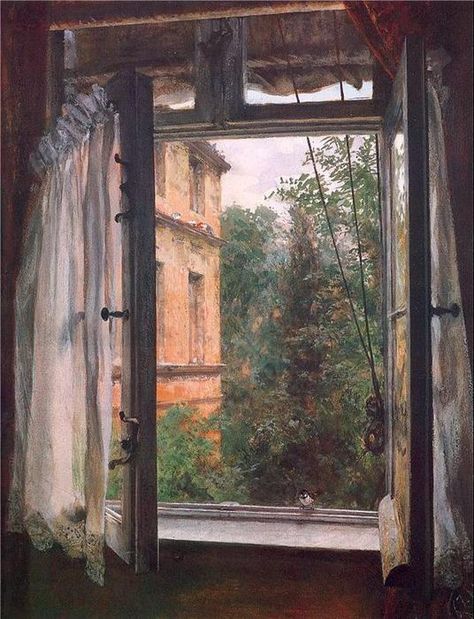 View from a Window in the Marienstrasse, Drawing by Adolph Von Menzel (1815-1905, Poland) Adolf Von Menzel, View From A Window, An Open Window, Raoul Dufy, Pierre Bonnard, Caspar David Friedrich, Window View, Window Art, Through The Window