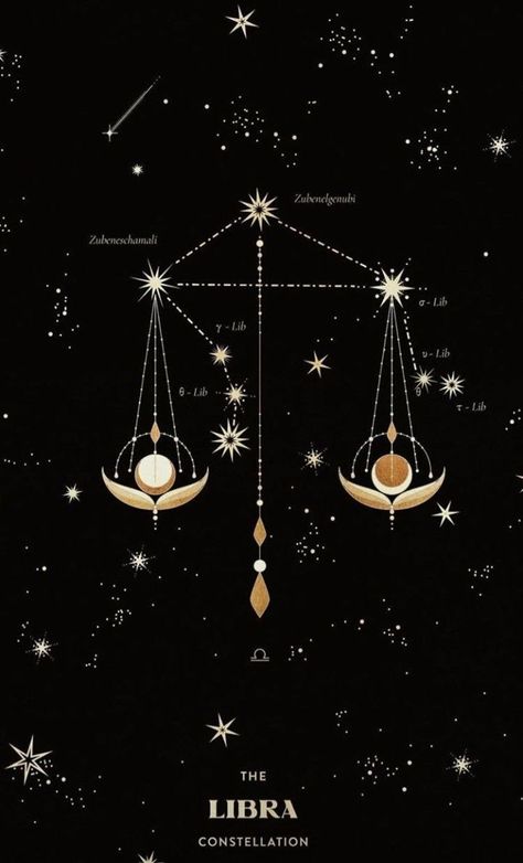 Libra Wallpaper Aesthetic Black, Zodiac Libra Art, Libra Images, برج الميزان, Libra Art, Libra Constellation, Horoscope Tattoos, Libra Tattoo, Tarot Magic