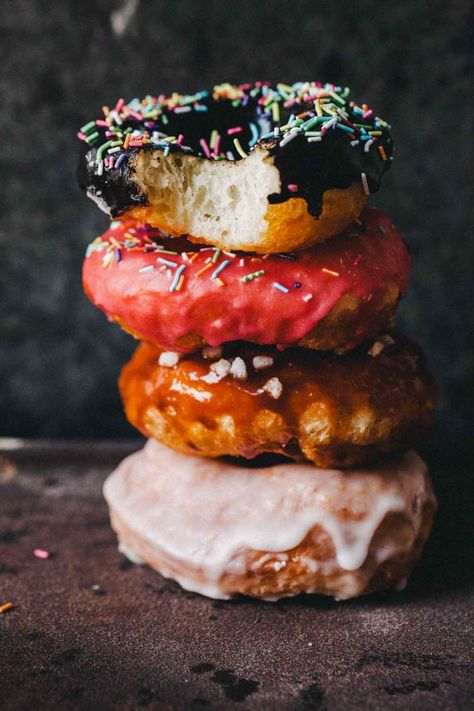 Sourdough doughnuts Donut Stack, Food Painting, Donut Shop, Art Still Life, Still Life Paintings, Life Paintings, Hyperrealism, Beautiful Food, Something Sweet