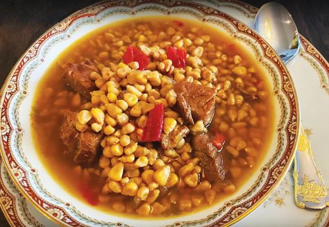 Liddie’s Traditional New Mexican Dishes: Chicos With Pork Chicos Recipe, Recipes Authentic, Red Chile, Bean Pot, New Mexican, Pinto Beans, Mexican Food Recipes Authentic, Mexican Dishes, Food Stuff