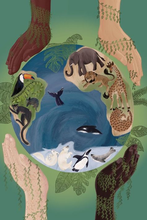 A warm welcome to the #PeoplePerHour community to #GraphicDesigner Nicola Barnes. Nicola recently joined our marketplace and is currently looking to find her first client. We love this earthy illustration that she created to promote and encourage the protection of our planet's biodiversity. 🌱 Check out her profile: Biodiversity Illustration, Biodiversity Art, Animal Infographic, Environmental Education, Nature Illustration, Drawing Inspiration, Illustration Design, Graphic Design, Drawings