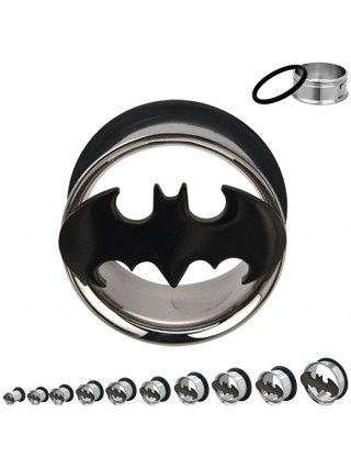 Cutout "Batman Logo" Plugs by Bodyvibe Tapers And Plugs, Black Batman, Ear Gauges Plugs, I Am Batman, Batman Logo, Nose Jewelry, Tunnels And Plugs, Black Bat, Gauged Earrings