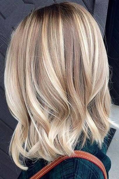 RX_1802_Balayage Hair Inspiration_Buttery Blonde Lob Blonde Bayalage, Bayalage Blonde, Balayage Blond, Wavy Hairstyles Medium, Blond Balayage, Cool Blonde Hair, Balayage Blonde, Ombre Hair Color, Hair Color And Cut