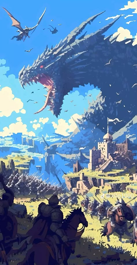 Pixel Fantasy Art, Pixel Game Wallpaper, Fantasy Pixel Art Wallpaper, Pixel Art Lockscreen, Dark Fantasy Pixel Art, Pixel Iphone Wallpaper, Fantasy Pixel Art, Dragon Pixel Art, Pixel Art Dragon