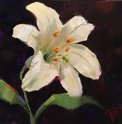 Sap Green, Arte Peculiar, Lily Painting, Easter Lily, 수채화 그림, Arte Inspo, Arte Sketchbook, White Lilies, Flower Art Painting