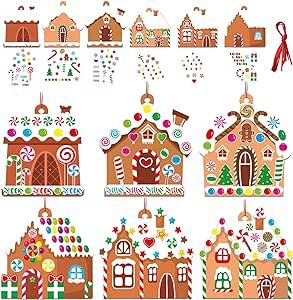 Christmas Diy Art, Gingerbread House Ornaments, Gingerbread House Craft, Diy Christmas Art, Xmas Theme, Gingerbread House Decorations, Christmas Craft Kit, Theme Classroom, Christmas Gingerbread House