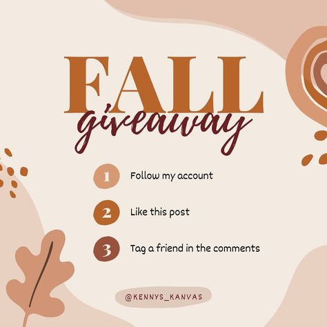 FALL GIVEAWAY🎃🎧🍁 make sure to read the instructions!!! • • How to enter: -Follow this account @kennys_kanvas -Like and save this post… | Instagram Fall Activity, Business Instagram, Thanksgiving Traditions, November 2, October 31, Instagram Business, Make Sure, To Read, Accounting