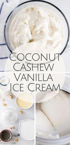 Get the full recipe for this coconut cashew vanilla ice cream at whippeditup.com! #icecream #vanillaicecream #dairyfreeicecream Cashew Milk Ice Cream Recipes, Cashew Ice Cream Recipe, Vegan Vanilla Ice Cream Recipe, Cashew Milk Ice Cream, Unique Deserts, Dairy Free Vanilla Ice Cream, Vegan Vanilla Ice Cream, Cashew Ice Cream, Paleo Ice Cream