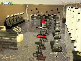 Sims 4 CC's - The Best: Beauty Salon by Simsfans Sims 4 Salon Cc, Ria Core, Cc Eyes, Hair Salon Furniture, Wax Studio, Sims 4 Male Clothes, Sims 4 Cc Eyes, Salon Hair Dryer, Spa Chair