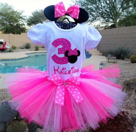 This adorable Minnie Mouse tutu is the perfect outfit for your little princess on her birthday celebration, she will be the center of attention for sure. Tutu is made with soft tulle that is full and fluffy, the shirt is 100% cotton for extra comfort. All my designs are embroidery applique not iron Minnie Mouse Tutu Outfit, Queen Fairy, Disney Tutu, Geek Birthday, Twodles Birthday, Minnie Mouse Birthday Outfit, Minnie Mouse Tutu, Fairy Costumes, Outfit Disney